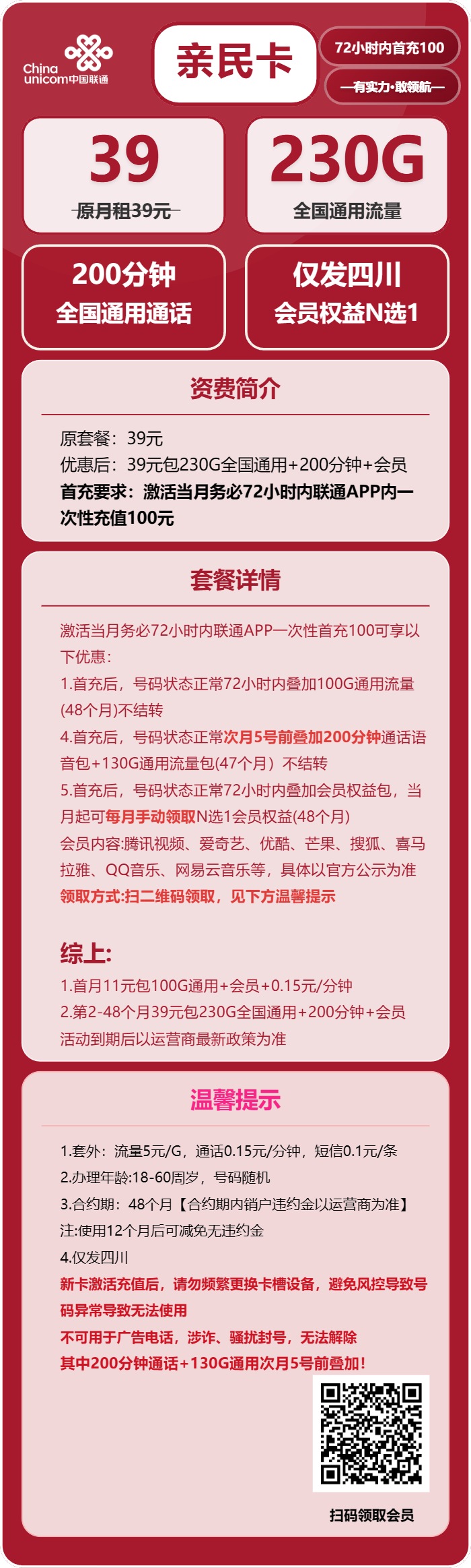 图片[2]-联通亲民卡39元包230G流量测评：为什么这款四川联通流量卡被称为“年轻人流量自由神器”？真实体验分享-小韩聊卡 - 四大运营商流量卡官方办理 | 高性价比套餐