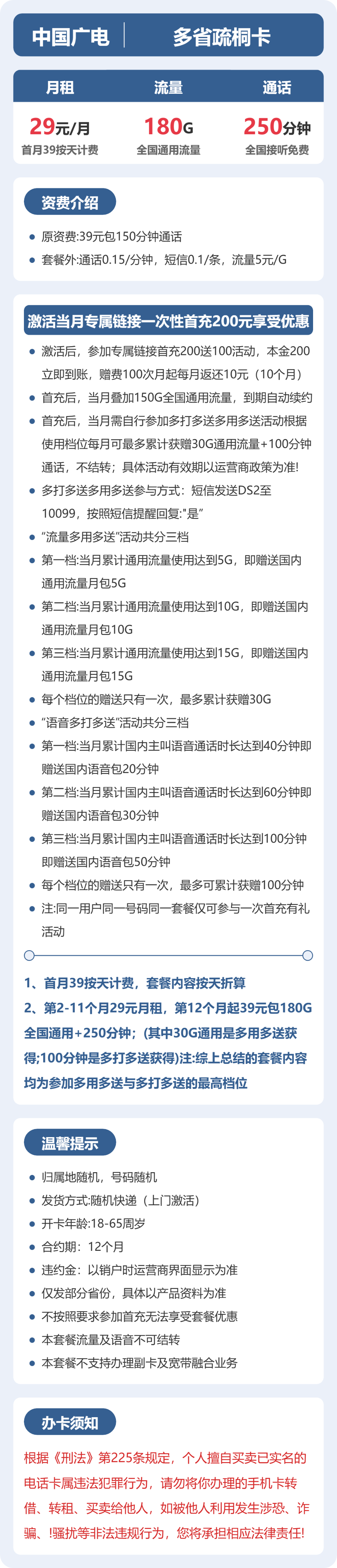 多省疏桐卡套餐海报