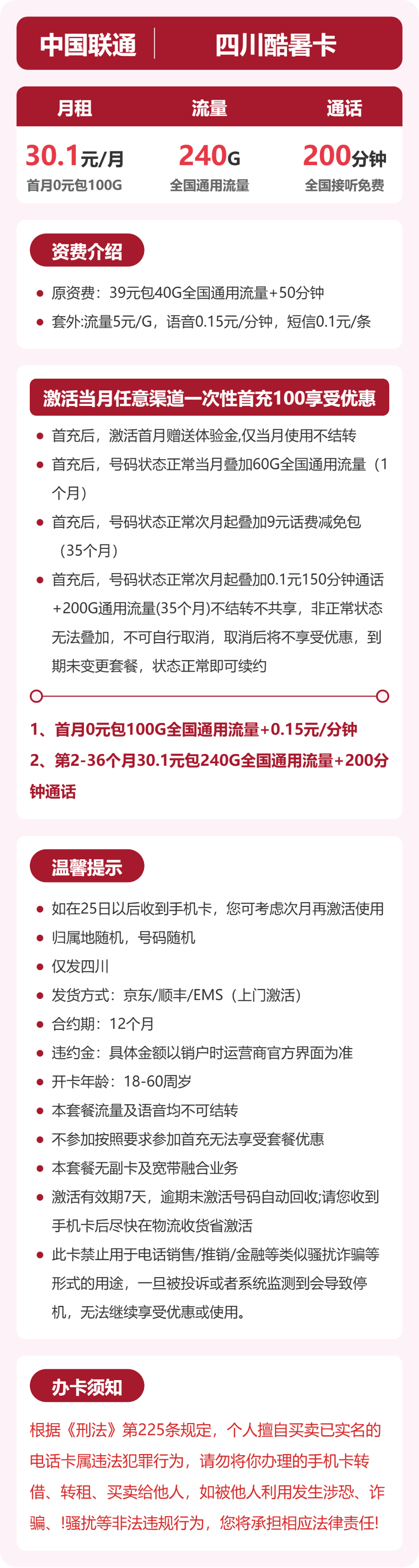 53251-联通四川酷暑卡详情图