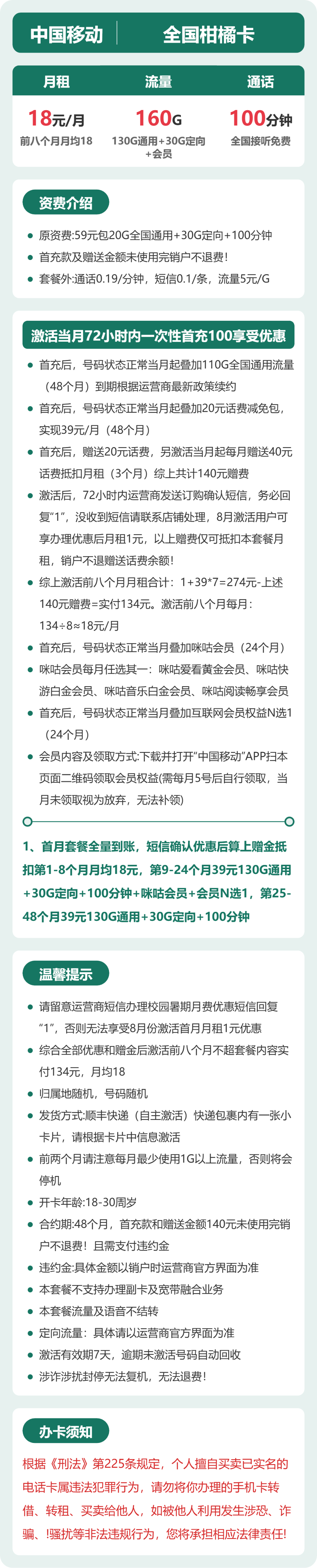 54661-移动全国柑橘卡 详情