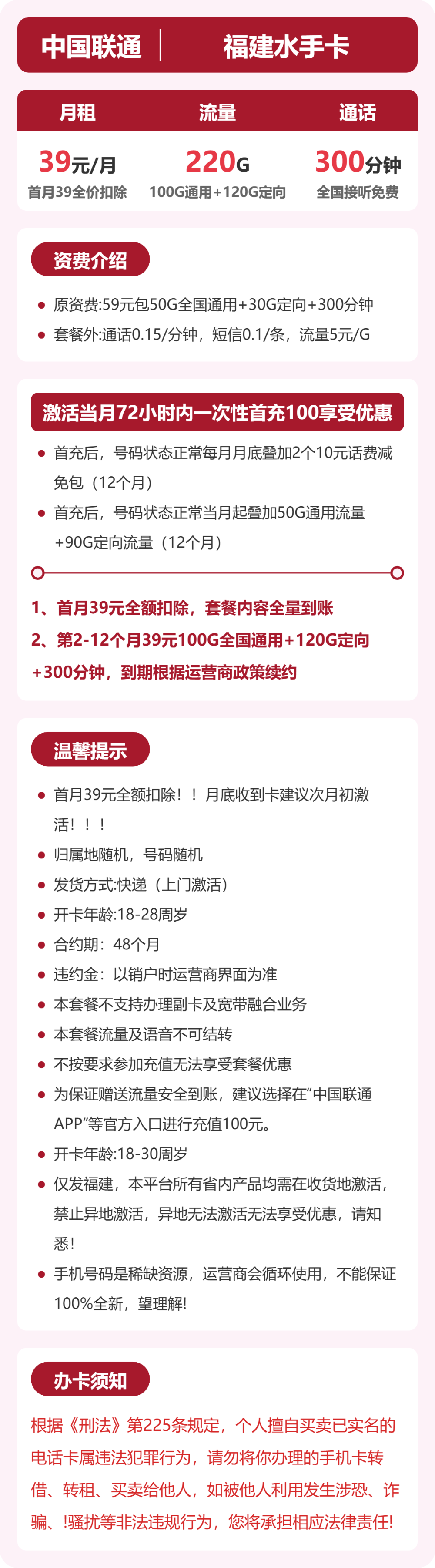 55068-联通福建水手卡 详情图