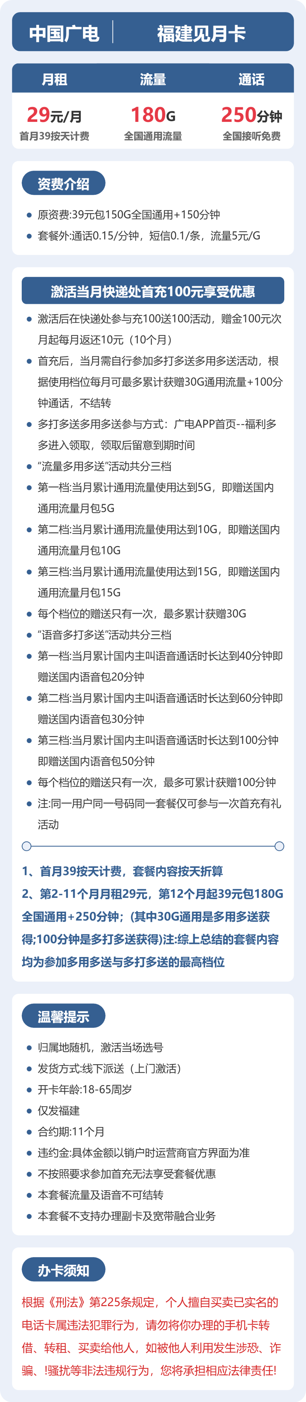 广电福建见月卡 套餐详情图