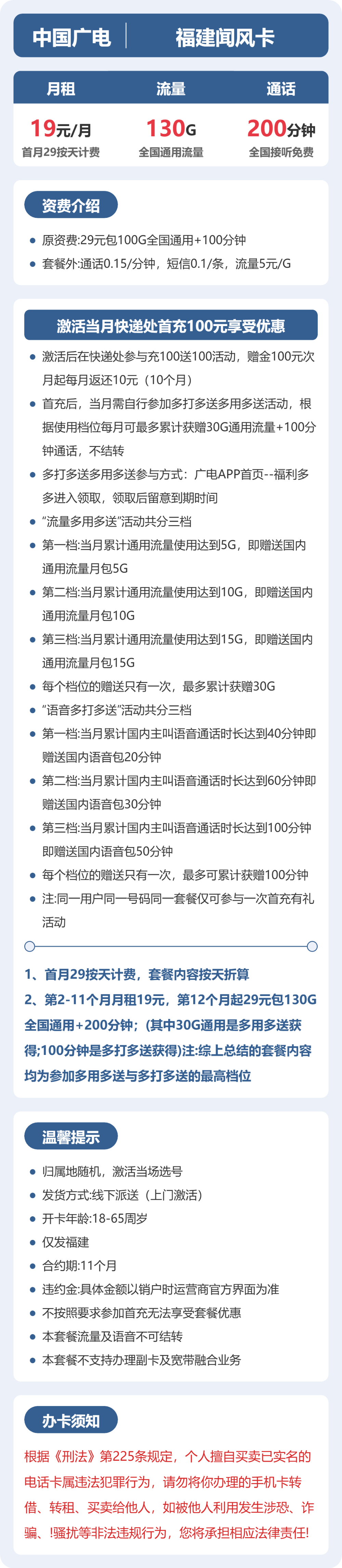 广电福建闻风卡 套餐详情图