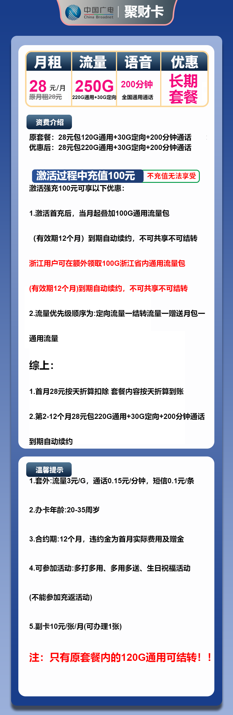 广电聚财卡28元250G是正规卡吗？套餐真实性解析+官方办理全攻略！
